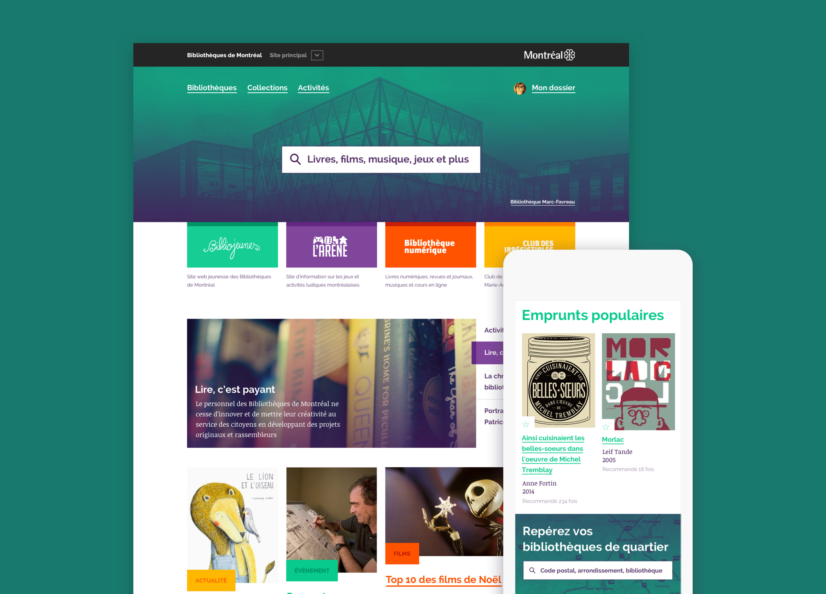 Capture d’écran du site web